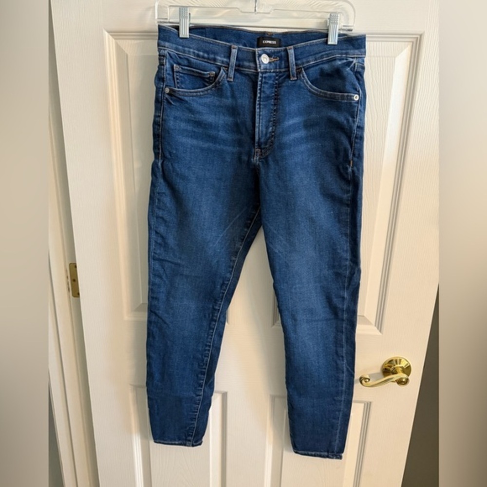 Express Women's Dark Blue Skinny Jeans